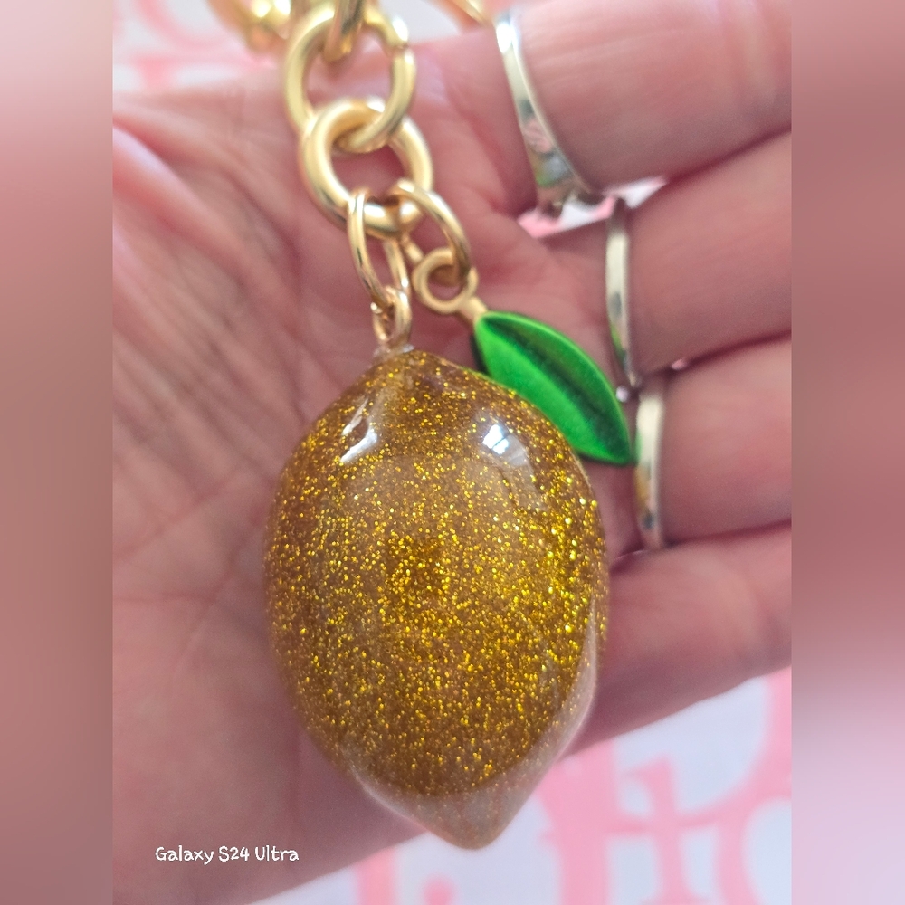 Lemon Bag Charm/ Keychain NEW - Picture 12 of 14